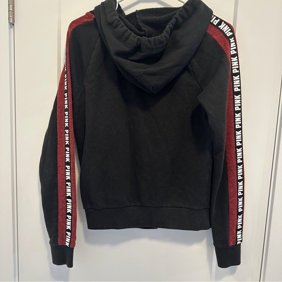 PINK by Victorias Secret Black Zip Up Hoodie Sweater Size XS Women’s - Picture 7 of 8